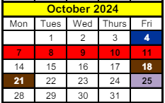 District School Academic Calendar for Crofton Elementary School for October 2024