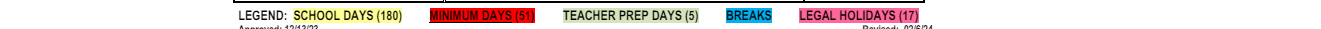 District School Academic Calendar Key for Marshall (thurgood) Elementary