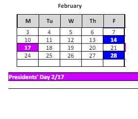District School Academic Calendar for E.C. Best Elementary School for February 2025