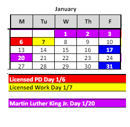 District School Academic Calendar for E.C. Best Elementary School for January 2025