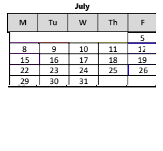 District School Academic Calendar for E.C. Best Elementary School for July 2024
