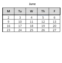 District School Academic Calendar for E.C. Best Elementary School for June 2025