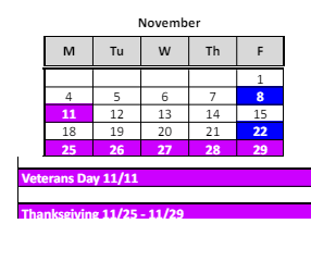 District School Academic Calendar for E.C. Best Elementary School for November 2024