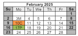 District School Academic Calendar for School For Creat & Perf Arts High School for February 2025