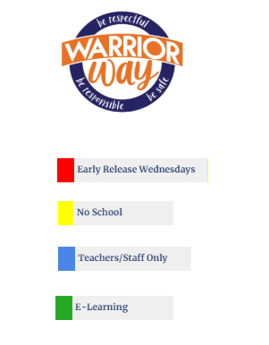 District School Academic Calendar Legend for Clark Elementary School