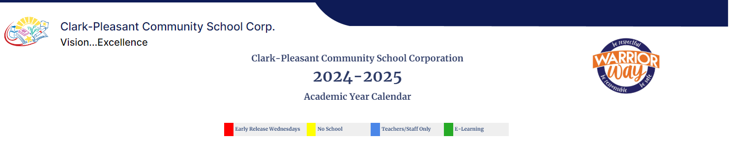 District School Academic Calendar for Clark Elementary School