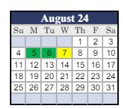 District School Academic Calendar for Clay City Jr-sr High School for August 2024