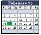District School Academic Calendar for Clay City Jr-sr High School for February 2025