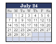District School Academic Calendar for Clay City Jr-sr High School for July 2024