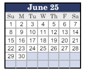 District School Academic Calendar for Clay City Jr-sr High School for June 2025