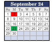District School Academic Calendar for Clay City Jr-sr High School for September 2024