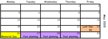 District School Academic Calendar for Hawthorne Elementary School for May 2025