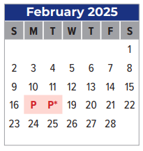 District School Academic Calendar for Brookside Intermediate for February 2025