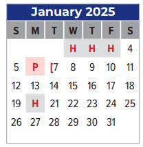 District School Academic Calendar for Brookside Intermediate for January 2025