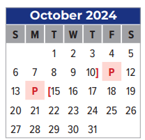 District School Academic Calendar for Space Center Intermediate for October 2024