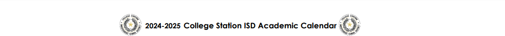 District School Academic Calendar for A & M Consolidated Middle School