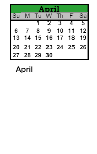 District School Academic Calendar for Howbert Elementary School for April 2025