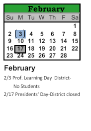 District School Academic Calendar for Ivywild Elementary School for February 2025