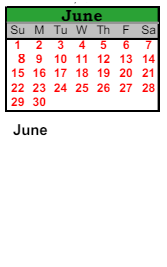District School Academic Calendar for Mann Middle School for June 2025
