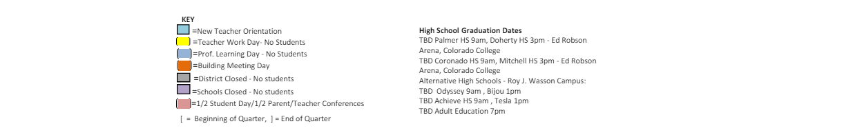 District School Academic Calendar Key for Mann Middle School