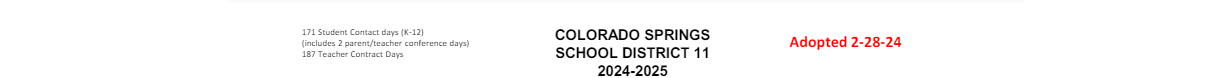 District School Academic Calendar for Fremont Elementary School