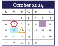 District School Academic Calendar for North Columbia Elementary School for October 2024