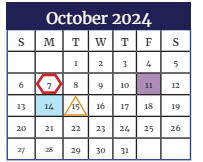 District School Academic Calendar for New Middle School #3 for October 2024