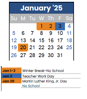 District School Academic Calendar for Smithton Middle for January 2025