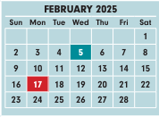 District School Academic Calendar for Olde Orchard Alternative Elementary School for February 2025