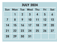 District School Academic Calendar for Olde Orchard Alternative Elementary School for July 2024