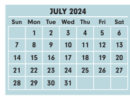 District School Academic Calendar for Mifflin High School for July 2024