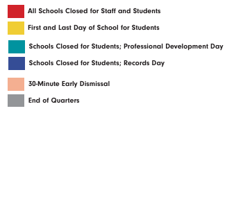 District School Academic Calendar Legend for Literature Based Alternative @ Hubbard Elementary