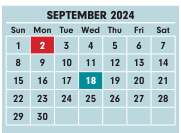 District School Academic Calendar for Olde Orchard Alternative Elementary School for September 2024
