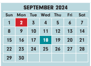 District School Academic Calendar for Mifflin High School for September 2024