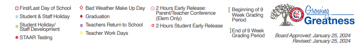 District School Academic Calendar Key for Rebecca Creek Elementary School