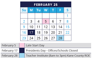 District School Academic Calendar for Algonquin Lakes Elem Sch for February 2025