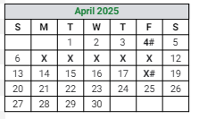 District School Academic Calendar for Concord South Side Elem School for April 2025