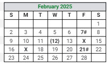 District School Academic Calendar for Concord South Side Elem School for February 2025