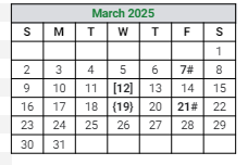 District School Academic Calendar for Concord South Side Elem School for March 2025
