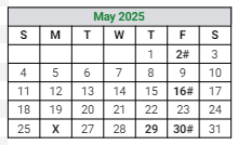 District School Academic Calendar for Concord South Side Elem School for May 2025