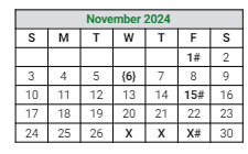 District School Academic Calendar for Concord South Side Elem School for November 2024