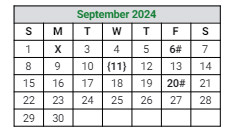 District School Academic Calendar for Concord South Side Elem School for September 2024