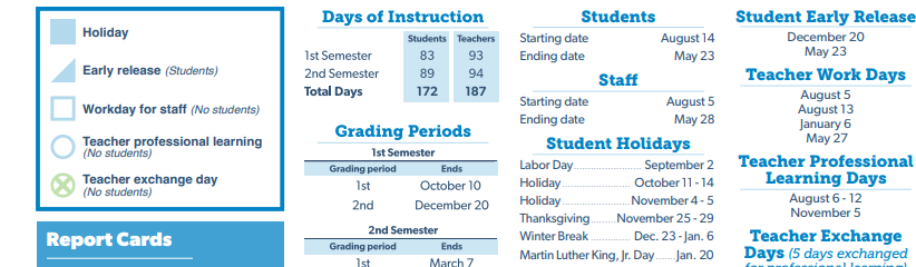 District School Academic Calendar Key for W L Hauke Alter Ed