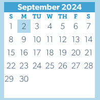 District School Academic Calendar for Kaufman Elementary for September 2024