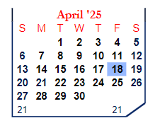 District School Academic Calendar for Covington Community High Sch for April 2025