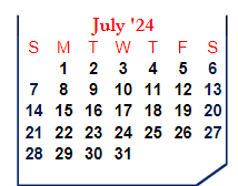 District School Academic Calendar for Covington Community High Sch for July 2024
