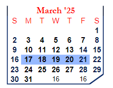 District School Academic Calendar for Covington Community High Sch for March 2025