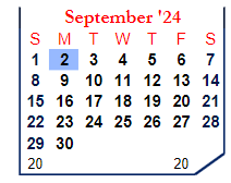 District School Academic Calendar for Covington Community High Sch for September 2024