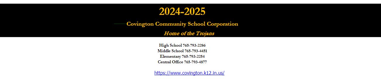 District School Academic Calendar for Covington Community High Sch