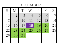 District School Academic Calendar for Newnan Crossing Elementary School for December 2024